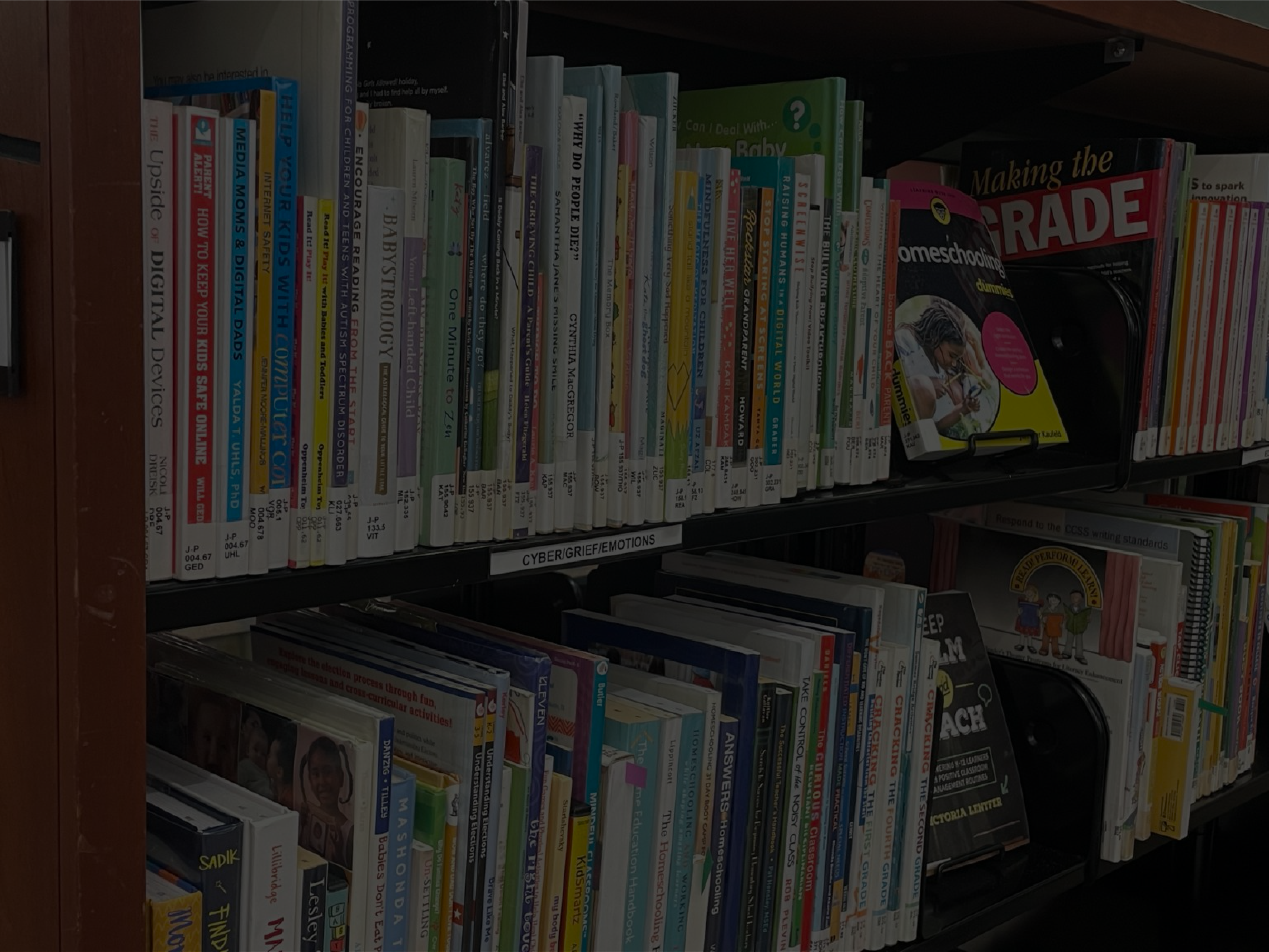 Parenting Collection shelves