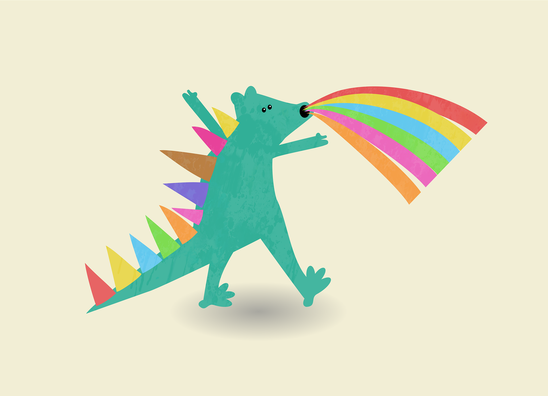 cute and colorful dinosaur