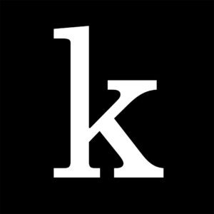 Kanopy logo, black and white