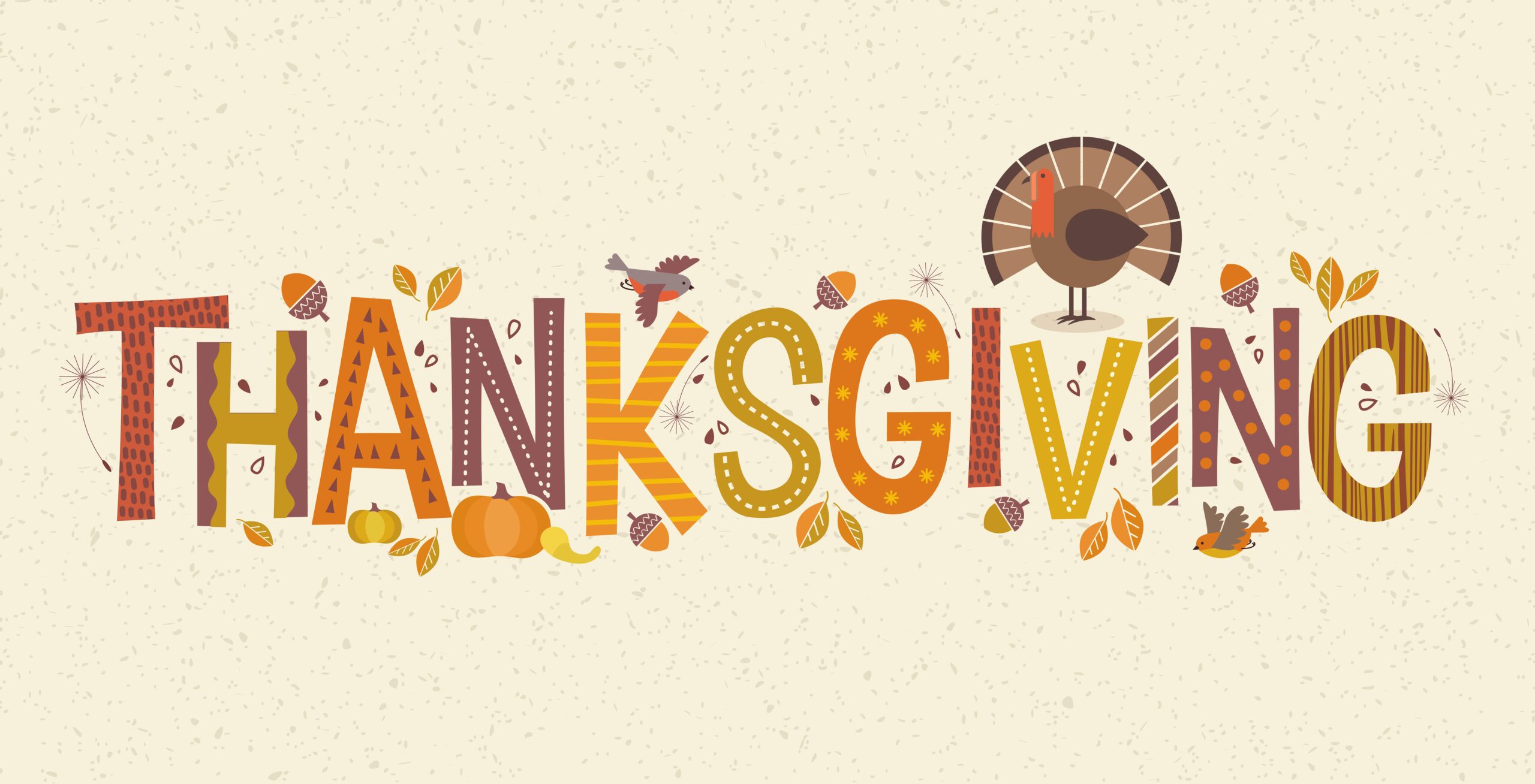 Thanksgiving Banner with Seasonal Elements