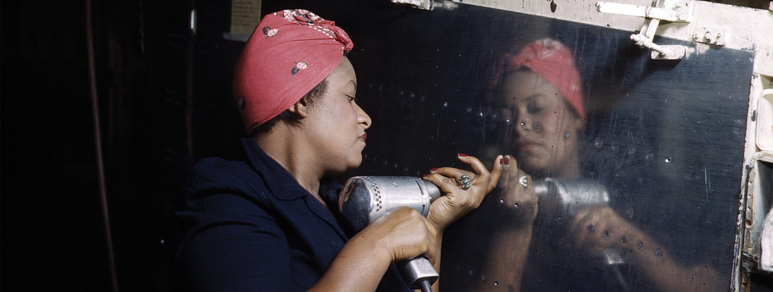 Woman working in a factory.