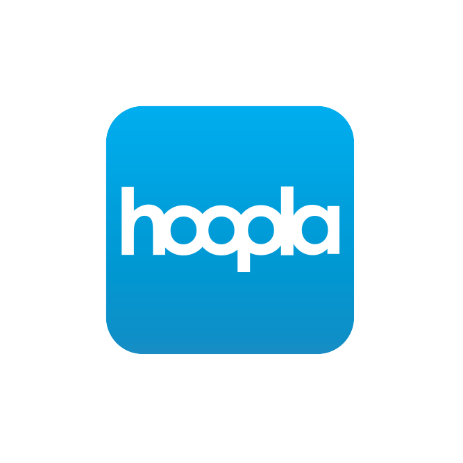 Hoopla Digital blue and white logo