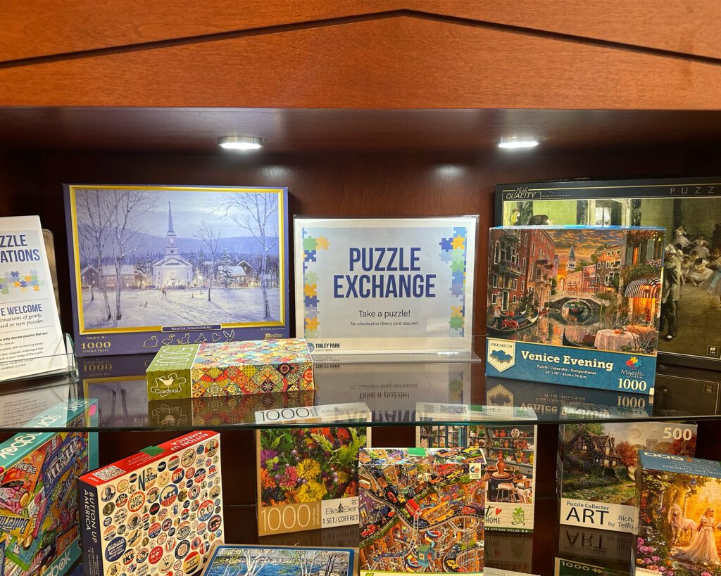 Puzzle Exchange shelves