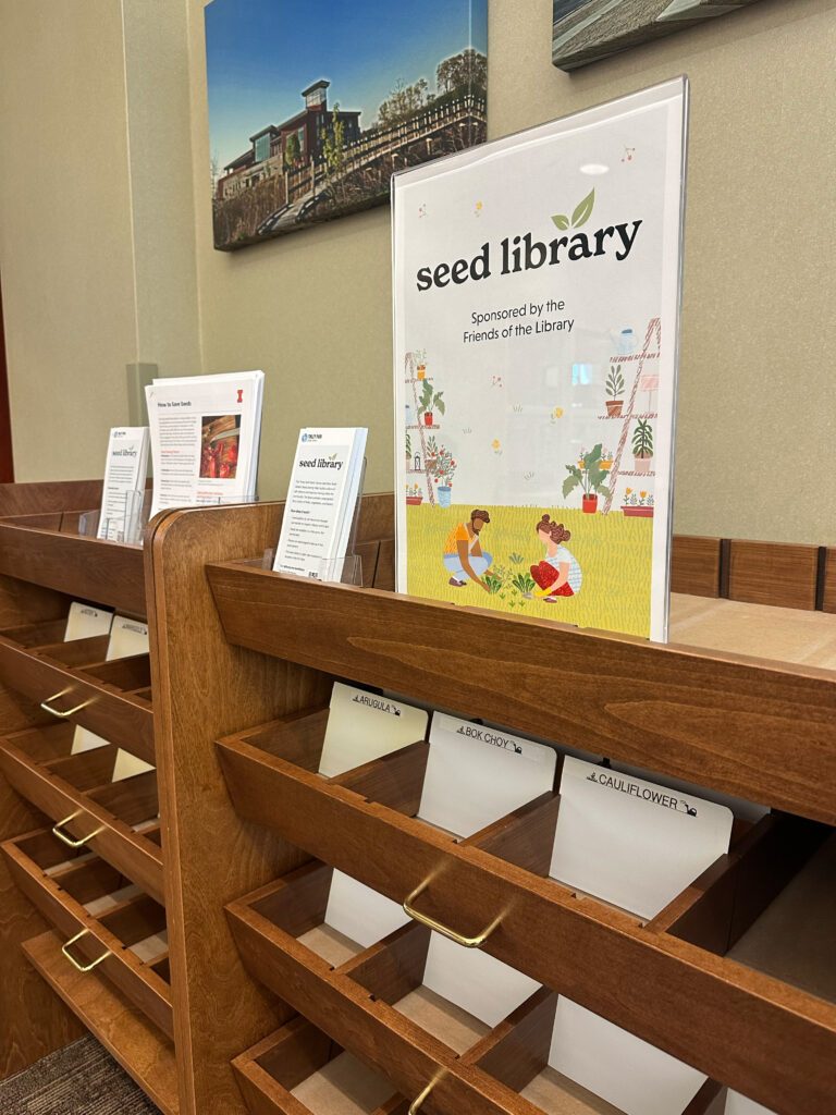 Seed Library shelves