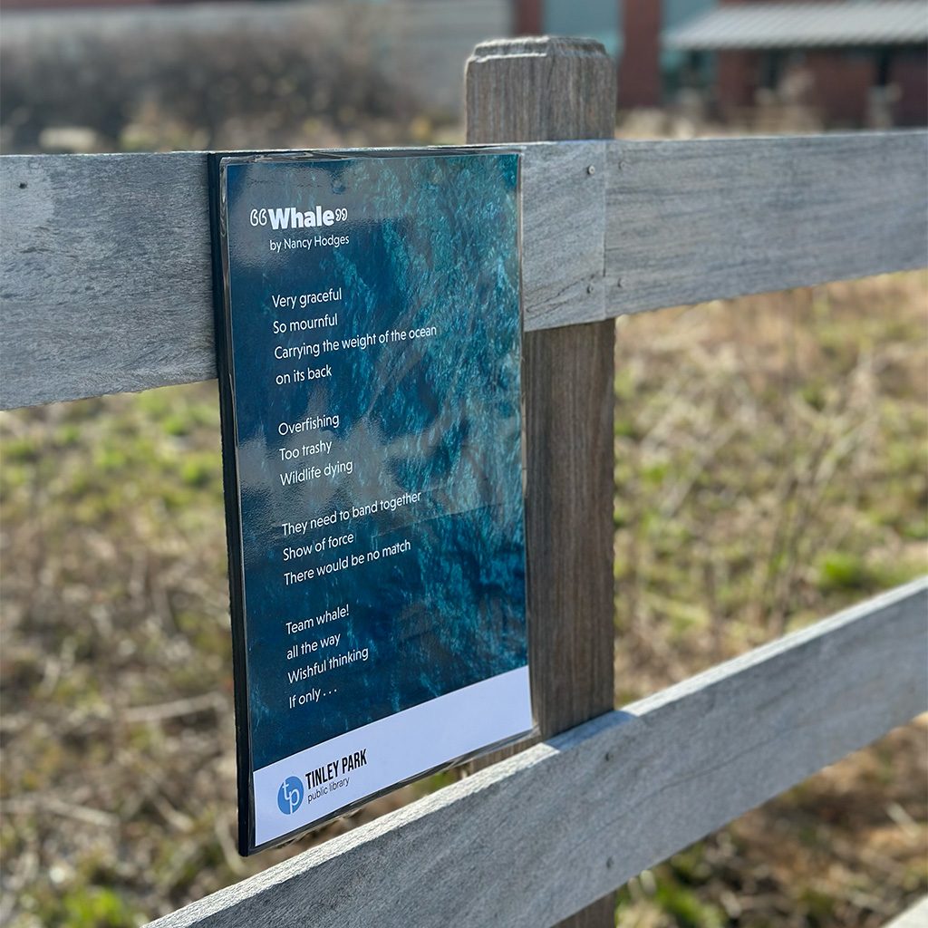 Poem displayed on library boardwalk