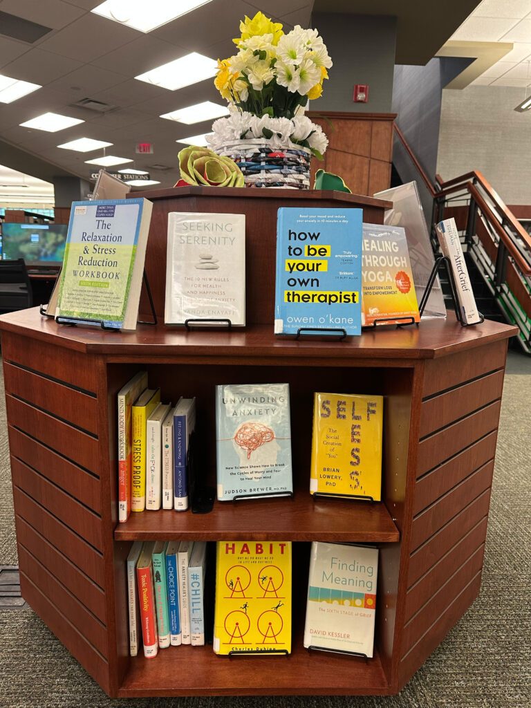 2025 Mental Health Awareness Month book display for Adults