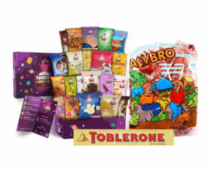 Collage with photos of items in the I Love Snacks bundle: fun and unique snacks