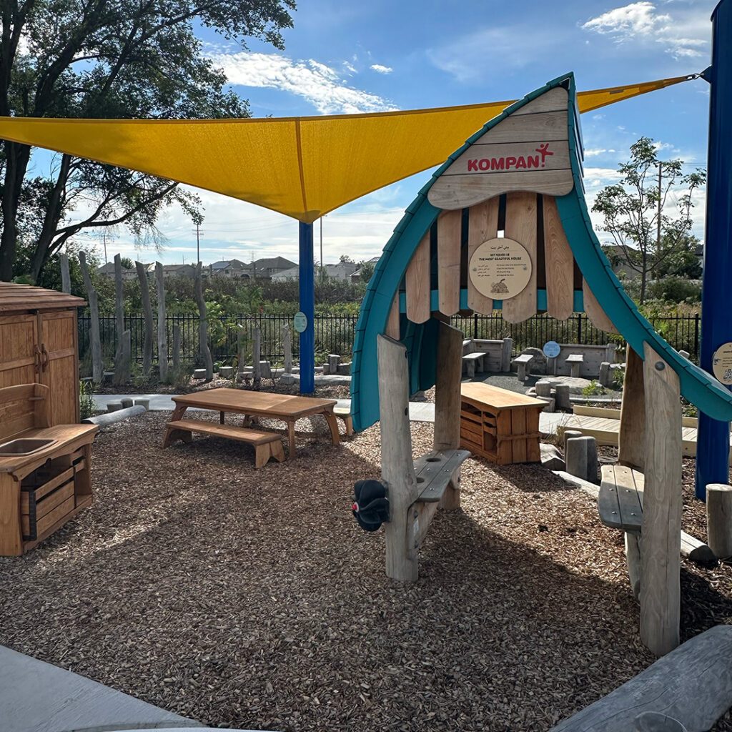 outdoor play kitchen area