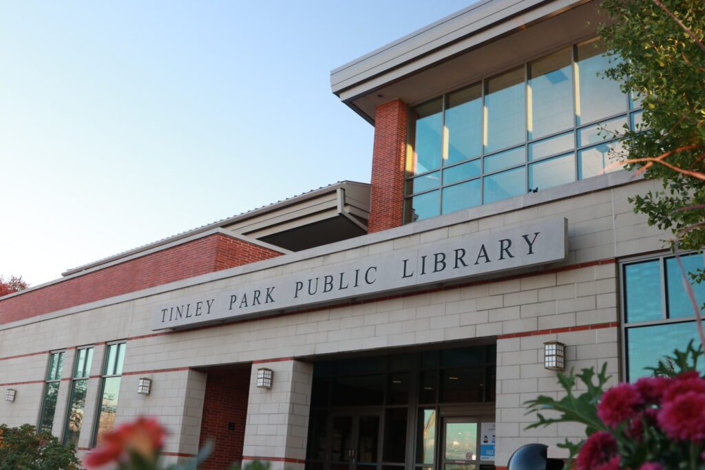 Front of the Tinley Park Public Library